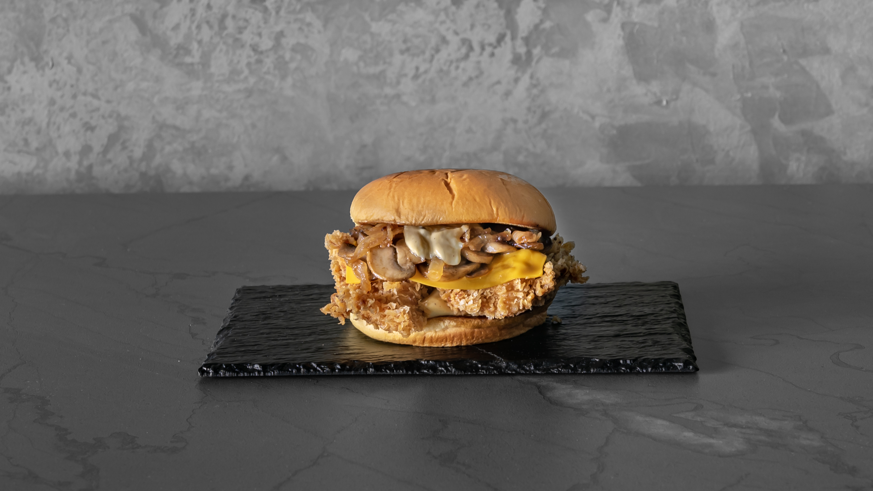 Chicken and Mushroom Burger