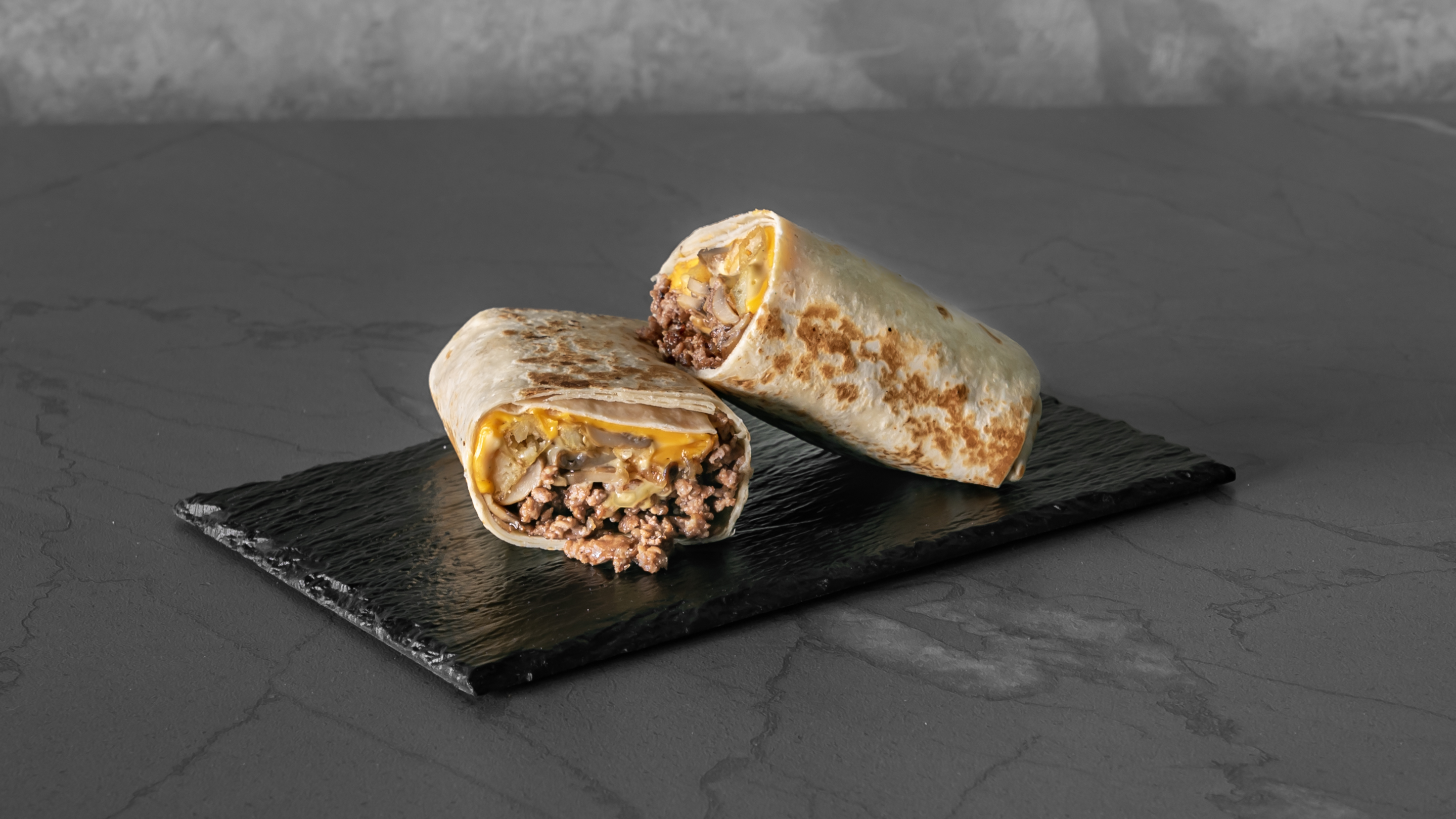 Chopped Mushroom Burger Wrap